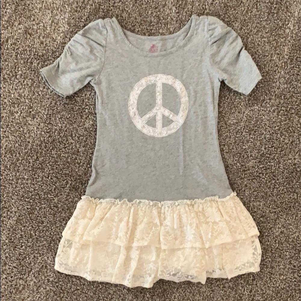 Girls grey tunic T-shirt dress